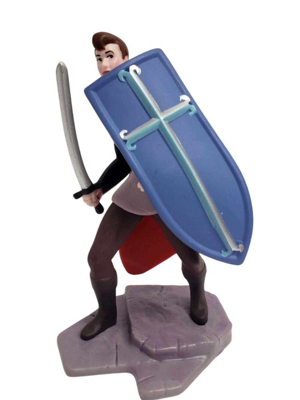 Disney Prince Phillip Sleeping Beauty 4" Cake Topper Figure Sword Shield Collect